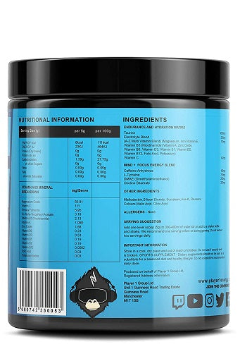 Player 1 - Game On Gaming Energy 200g - Fitness Shop - PowerPumperz