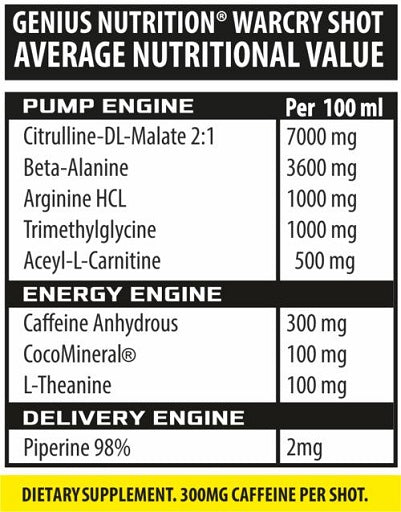 Genius Nutrition - Warcry Liquid Shot Cola (12x100ml) - Fitness Shop - PowerPumperz
