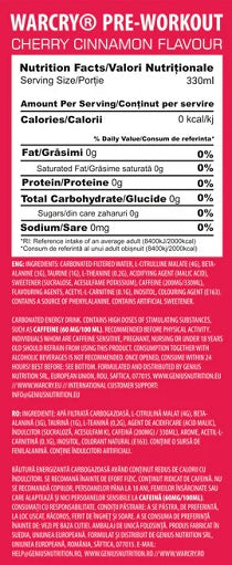 Genius Nutrition Warcry PWO Drink (24 x 330 ml) - Fitness Shop - PowerPumperz