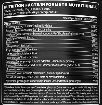 Genius Nutrition Warcry Pre 400g - Fitness Shop - PowerPumperz