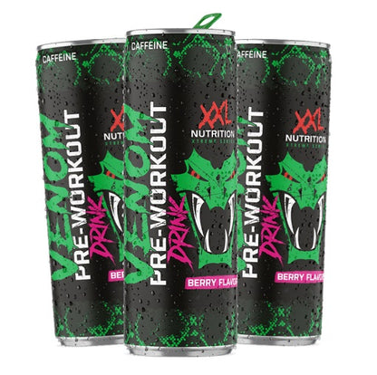 XXL Nutrition Venom Pre Workout Drink 6x250ml Sour Berry - Fitness Shop - PowerPumperz