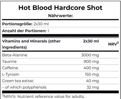 Scitec Hot Blood Hardcore 20 x 60ml - Fitness Shop - PowerPumperz