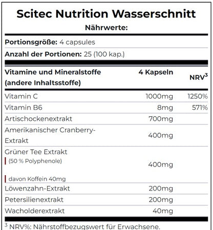 Scitec Water Cut 100 Kapseln - Fitness Shop - PowerPumperz
