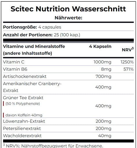 Scitec Water Cut 100 Kapseln - Fitness Shop - PowerPumperz