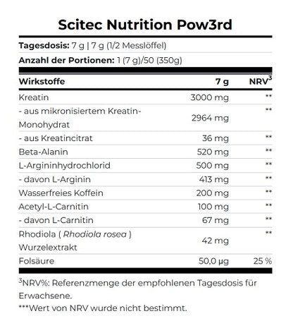 Scitec Pow3rd 350g - Fitness Shop - PowerPumperz