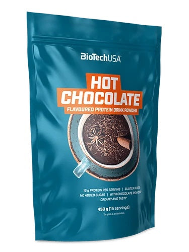 BioTech Hot Chocolate flavoured Protein drink 450g - Fitness Shop - PowerPumperz