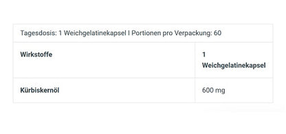 BioTech Pumpkin Seed Oil 60 Kapseln - Fitness Shop - PowerPumperz