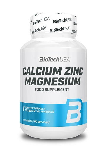 BioTech Calcium Zinc Magnesium - 100 Tabl. - Fitness Shop - PowerPumperz