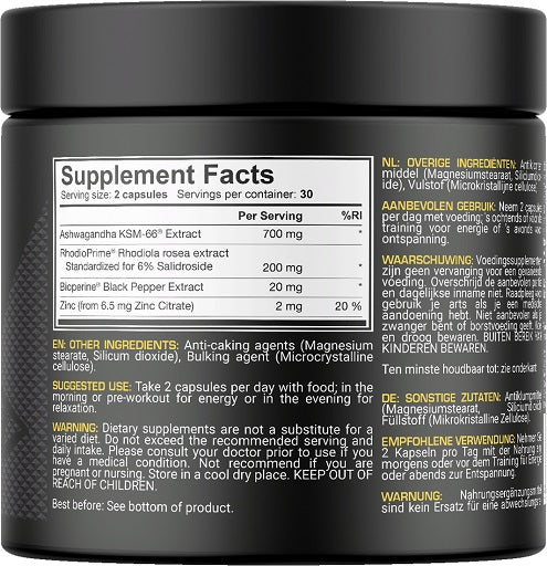 Dedicated Ashwa-Bol 60 Kapseln - Fitness Shop - PowerPumperz