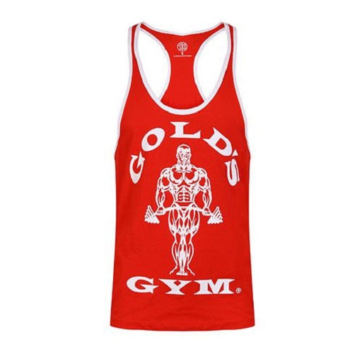 Golds Gym GGVTS004 Stringer Joe Contrast - Red/White - Fitness Shop - PowerPumperz