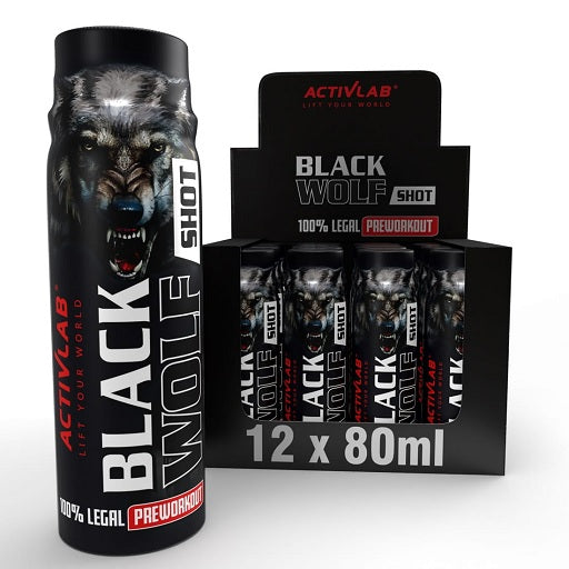 Activlab Black Wolf Shot Preworkout 12 x 80ml - Fitness Shop - PowerPumperz