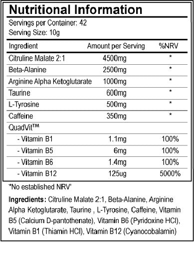 Extreme Labs - NO3 PreWorkout 42 Serverings - Fitness Shop - PowerPumperz