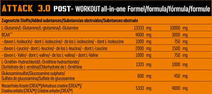 Body Attack POST ATTACK 3.0 900g - Fitness Shop - PowerPumperz