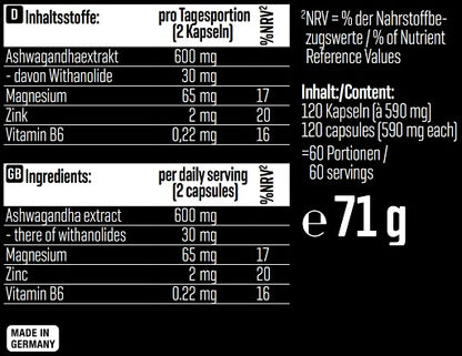 Body Attack Ashwagandha 120 Kapseln - Fitness Shop - PowerPumperz