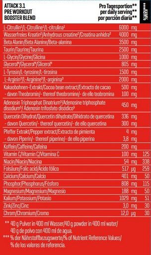 Body Attack Pre Attack 3.1 600g - Fitness Shop - PowerPumperz