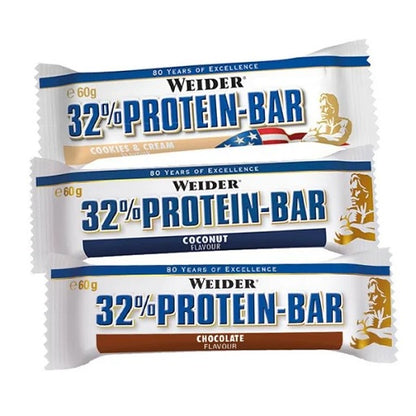 Weider 32% Protein Bar 12x60g - Fitness Shop - PowerPumperz