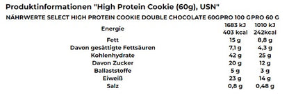 USN Select Protein Cookie 12x60g - Fitness Shop - PowerPumperz