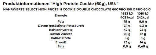 USN Select Protein Cookie 12x60g - Fitness Shop - PowerPumperz
