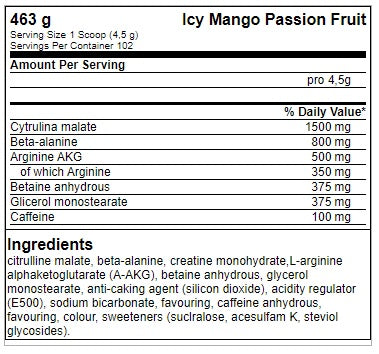 FA Nutrition ICE Pump Pre-Workout - 463g - Fitness Shop - PowerPumperz