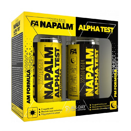 FA Nutrition NAPALM Alpha Test (AM PM Formula) 2x 120 Tabl. - Fitness Shop - PowerPumperz